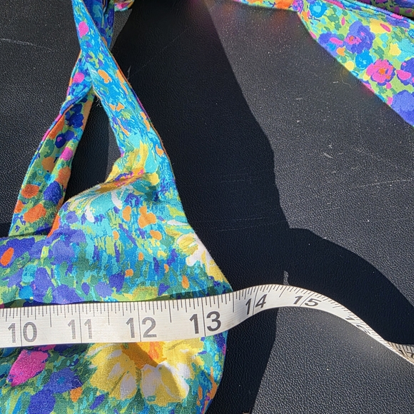 Show Me Your MuMu Blue Floral Mini Dress with Green Accents - Picture 7 of 7